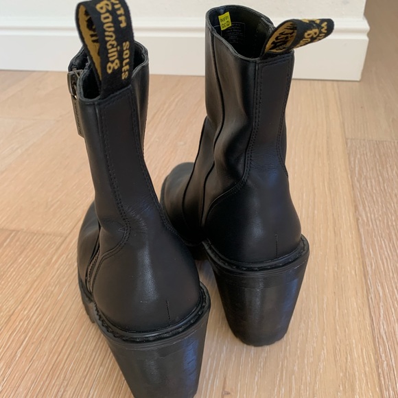 Rare Dr. Martens Magdalena II Platform Quad Heeled Boots Black Leather, 9 - Picture 7 of 10